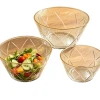 Cute glass household single fruit plate large bowl tableware factory supply new Japanese-style thickened transparent salad bowl Item Picture